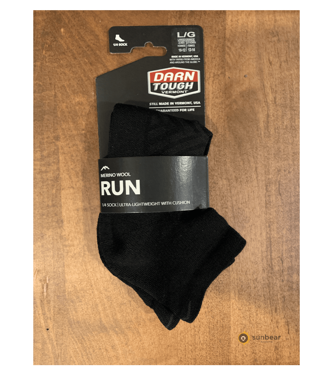 black wool running socks