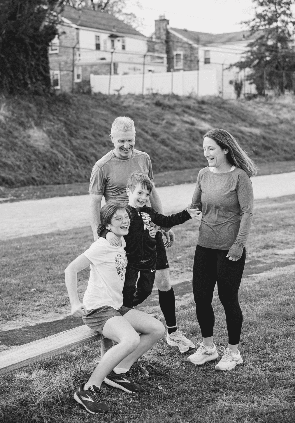 Bill and family at track