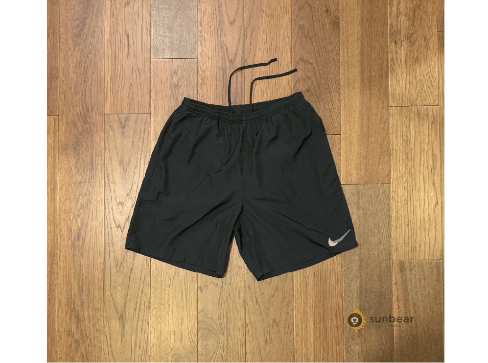 black, light-weight running shorts